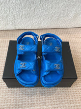 DAD SANDAL IN COBALT BLUE CALFSKIN